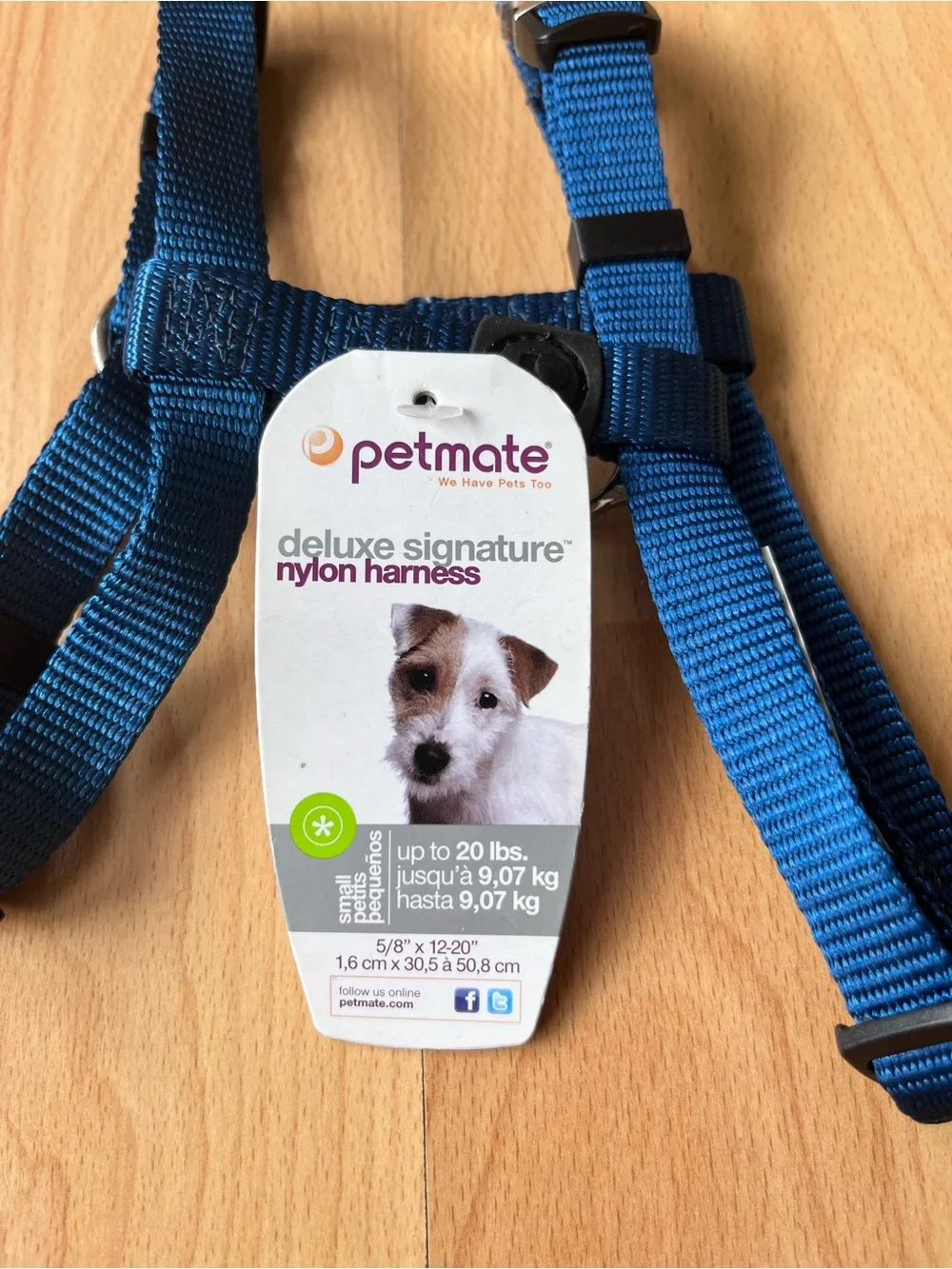 Petmate Deluxe Signature Nylon Harness - Deep Blue